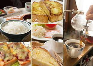 栄養バランスの取れた家庭的な手作り朝食